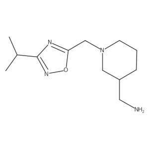 (1-{[3-(Propan-2-yl)-1,2,4-oxadiazol-5-yl]methyl}piperidin-3-yl)methanamine Structure
