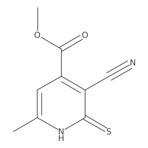 Methyl 3-cyano-6-methyl-2-thioxo-1,2-dihydropyridine-4-carboxylate Structure