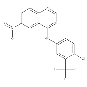 N-(4-Chloro-3-(trifluoromethyl)phenyl)-6-nitroquinazolin-4-amine Structure