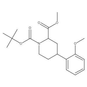 1-Tert-butyl 2-methyl 4-(2-methoxyphenyl)piperidine-1,2-dicarboxylate Structure