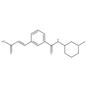 2-Propenoic acid, 3-[3-[[(1-methyl-3-piperidinyl)amino]carbonyl]phenyl]- Structure