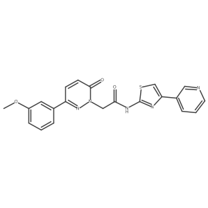 2-[3-(3-methoxyphenyl)-6-oxopyridazin-1(6H)-yl]-N-[(2Z)-4-(pyridin-3-yl)-1,3-thiazol-2(3H)-ylidene]acetamide结构式