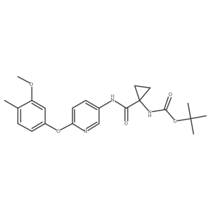 1,1-Dimethylethyl (1-{[(6-{[4-methyl-3-(methyloxy)phenyl]oxy}-3-pyridinyl)amino]carbonyl}cyclopropyl)carbamate Structure