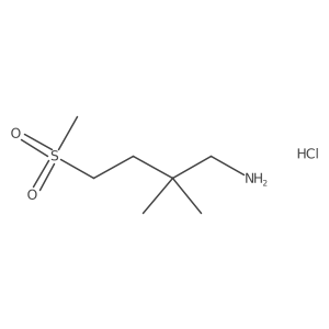 4-Methanesulfonyl-2,2-dimethylbutan-1-amine hydrochloride Structure