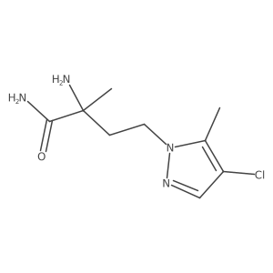 2-Amino-4-(4-chloro-5-methyl-1h-pyrazol-1-yl)-2-methylbutanamide结构式