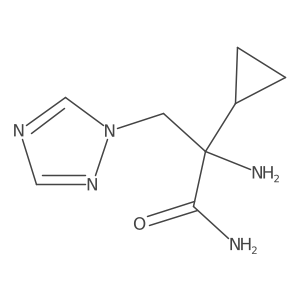 2-Amino-2-cyclopropyl-3-(1h-1,2,4-triazol-1-yl)propanamide结构式