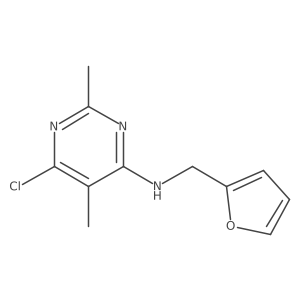 4-Pyrimidinamine, 6-chloro-N-(2-furanylmethyl)-2,5-dimethyl-结构式