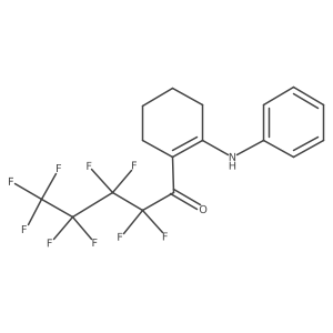 1-(2-Anilinocyclohexen-1-yl)-2,2,3,3,4,4,5,5,5-nonafluoropentan-1-one结构式