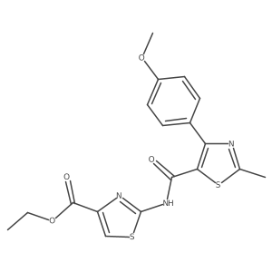 Ethyl 2-({[4-(4-methoxyphenyl)-2-methyl-1,3-thiazol-5-yl]carbonyl}amino)-1,3-thiazole-4-carboxylate Structure