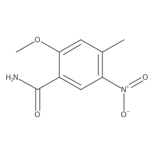 2-Methoxy-4-methyl-5-nitrobenzamide结构式