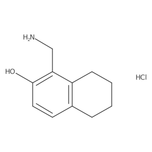 1-(Aminomethyl)-5,6,7,8-tetrahydronaphthalen-2-ol hydrochloride结构式