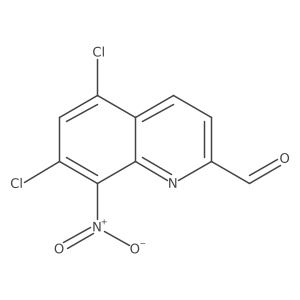 5,7-Dichloro-8-nitroquinoline-2-carbaldehyde结构式