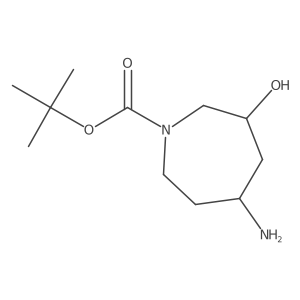 Rel-tert-butyl (3R,5R)-5-amino-3-hydroxyazepane-1-carboxylate结构式