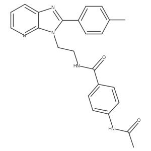 4-Acetamido-N-{2-[2-(4-methylphenyl)-3H-imidazo[4,5-B]pyridin-3-YL]ethyl}benzamide结构式