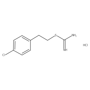 {[2-(4-Chlorophenyl)ethyl]sulfanyl}methanimidamide hydrochloride Structure