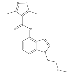 N-[1-(2-methoxyethyl)-1H-indol-4-yl]-3,5-dimethyl-4-isoxazolecarboxamide Structure