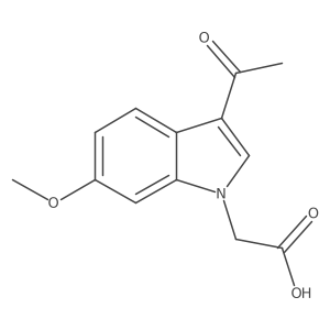 (3-Acetyl-6-methoxy-indol-1-yl)-acetic acid结构式