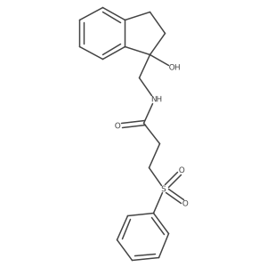 N-((1-hydroxy-2,3-dihydro-1H-inden-1-yl)methyl)-3-(phenylsulfonyl)propanamide结构式