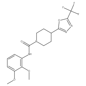 N-(2,3-dimethoxyphenyl)-4-[5-(trifluoromethyl)-1,3,4-oxadiazol-2-yl]piperidine-1-carboxamide结构式