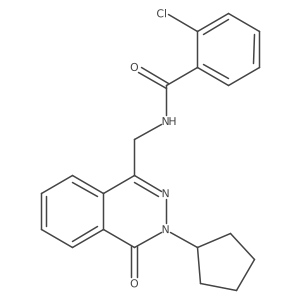 2-chloro-N-((3-cyclopentyl-4-oxo-3,4-dihydrophthalazin-1-yl)methyl)benzamide Structure