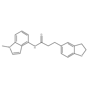 3-(2,3-dihydro-1-benzofuran-5-yl)-N-(1-methyl-1H-indol-4-yl)propanamide Structure