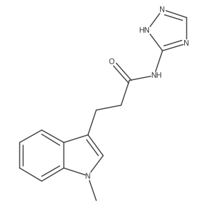 3-(1-methyl-1H-indol-3-yl)-N-(4H-1,2,4-triazol-3-yl)propanamide结构式
