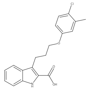 3-[3-(4-chloro-3-methyl-phenoxy)propyl]-1H-indole-2-carboxylic acid Structure