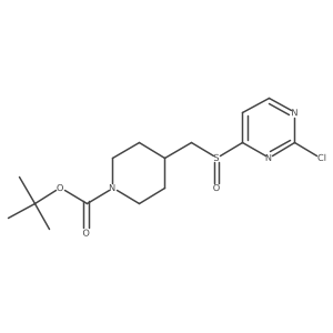 tert-Butyl 4-(((2-chloropyrimidin-4-yl)sulfinyl)methyl)piperidine-1-carboxylate结构式