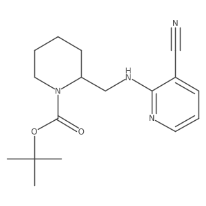 tert-Butyl 2-(((3-cyanopyridin-2-yl)amino)methyl)piperidine-1-carboxylate Structure