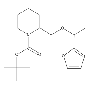 tert-Butyl 2-((1-(furan-2-yl)ethoxy)methyl)piperidine-1-carboxylate Structure
