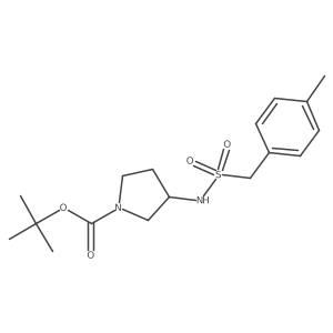 (S)-tert-butyl 3-(p-tolylmethylsulfonamido)pyrrolidine-1-carboxylate结构式