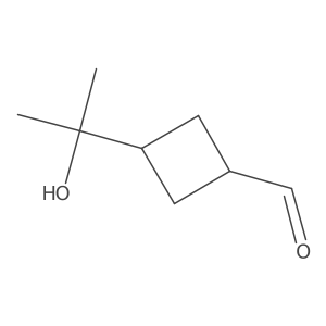 3-(2-Hydroxypropan-2-yl)cyclobutanecarbaldehyde结构式