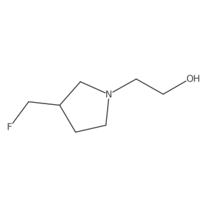 (R)-2-(3-(Fluoromethyl)pyrrolidin-1-yl)ethanol结构式
