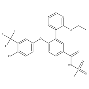4-[4-Chloro-3-(trifluoromethyl)phenoxy]-3-(2-ethoxy-3-pyridinyl)-N-(methylsulfonyl)benzamide结构式