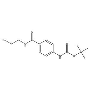 tert-Butyl (4-((2-hydroxyethyl)carbamoyl)phenyl)carbamate结构式