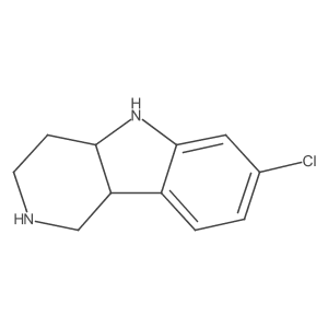 7-Chloro-2,3,4,4a,5,9b-hexahydro-1H-pyrido[4,3-b]indole结构式