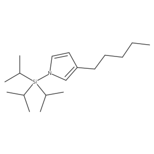 3-Pentyl-1-[tris(1-methylethyl)silyl]-1H-pyrrole结构式