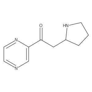 1-(Pyrazin-2-yl)-2-(pyrrolidin-2-yl)ethan-1-one结构式