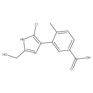 3-(4-Chloro-2-(hydroxymethyl)-1H-imidazol-5-yl)-4-methylbenzoic acid Structure