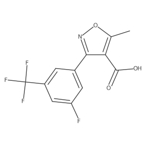 3-[3-Fluoro-5-(trifluoromethyl)phenyl]-5-methylisoxazole-4-carboxylic Acid Structure