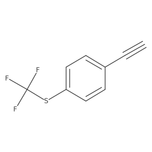 (4-Ethynylphenyl)(trifluoromethyl)sulfane结构式