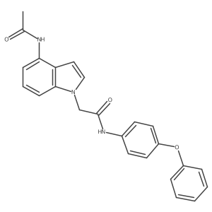 2-[4-(acetylamino)-1H-indol-1-yl]-N-(4-phenoxyphenyl)acetamide结构式
