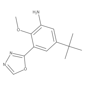 5-(tert-Butyl)-2-methoxy-3(1,3,4-oxadiazol-2-yl)aniline Structure