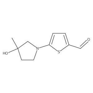 5-(3-Hydroxy-3-methylpyrrolidin-1-yl)thiophene-2-carbaldehyde结构式