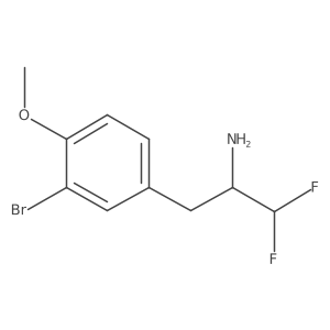 3-(3-Bromo-4-methoxyphenyl)-1,1-difluoropropan-2-amine Structure