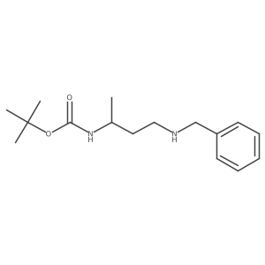 Carbamic acid, [(1R)-1-methyl-3-[(phenylmethyl)amino]propyl]-, 1,1-dimethylethyl ester Structure