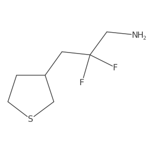 2,2-Difluoro-3-(thiolan-3-yl)propan-1-amine结构式