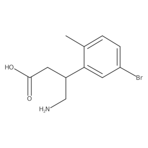 4-Amino-3-(5-bromo-2-methylphenyl)butanoic acid结构式