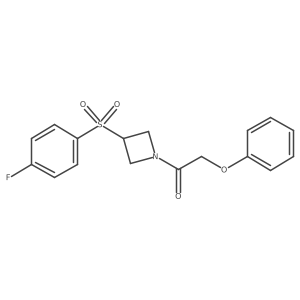 1-(3-((4-Fluorophenyl)sulfonyl)azetidin-1-yl)-2-phenoxyethanone结构式