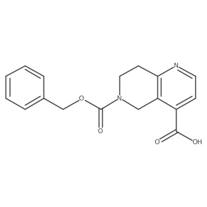 6-[(Benzyloxy)carbonyl]-5,6,7,8-tetrahydro-1,6-naphthyridine-4-carboxylic acid Structure